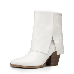 Fold Over Embroidered Cowgirl Boots