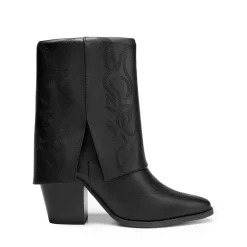 Fold Over Embroidered Cowgirl Boots