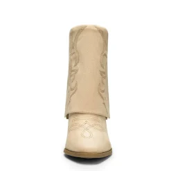 Fold Over Embroidered Cowgirl Boots