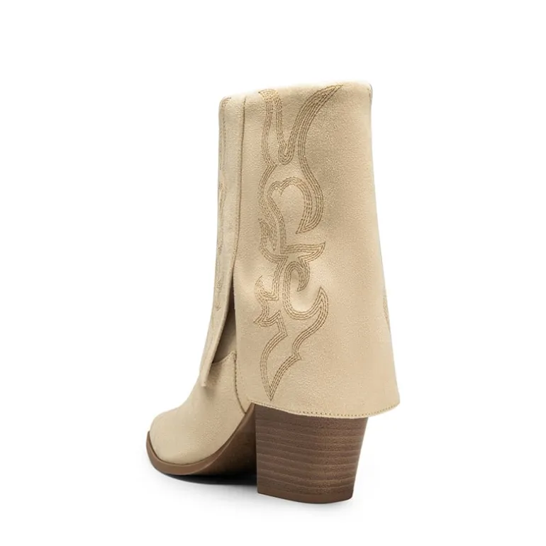 Fold Over Embroidered Cowgirl Boots