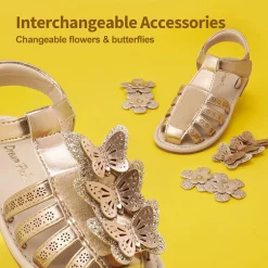 [Fun Mix- Fantasy] Girls DIY Interchangeable Flower Butterfly Sandals