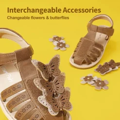 [Fun Mix- Fantasy] Girls DIY Interchangeable Flower Butterfly Sandals