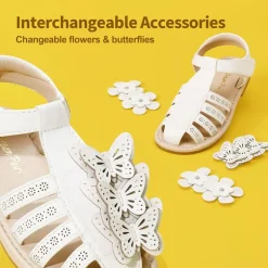 [Fun Mix- Fantasy] Girls DIY Interchangeable Flower Butterfly Sandals