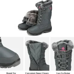 Fur Mid Calf Snow Boots
