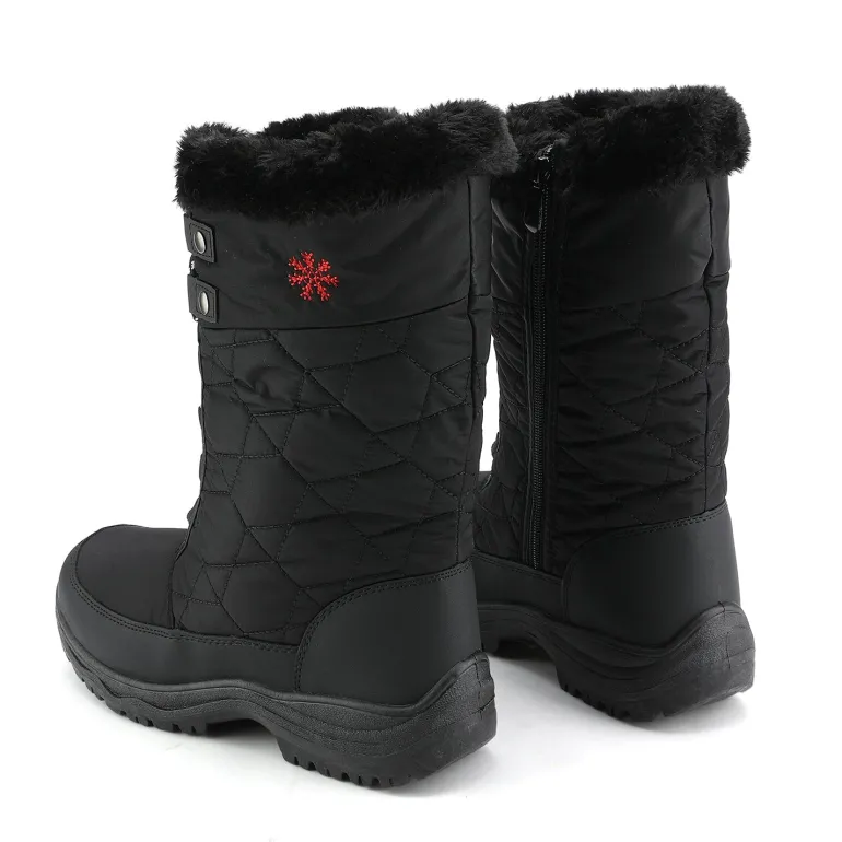 Fur Mid Calf Snow Boots