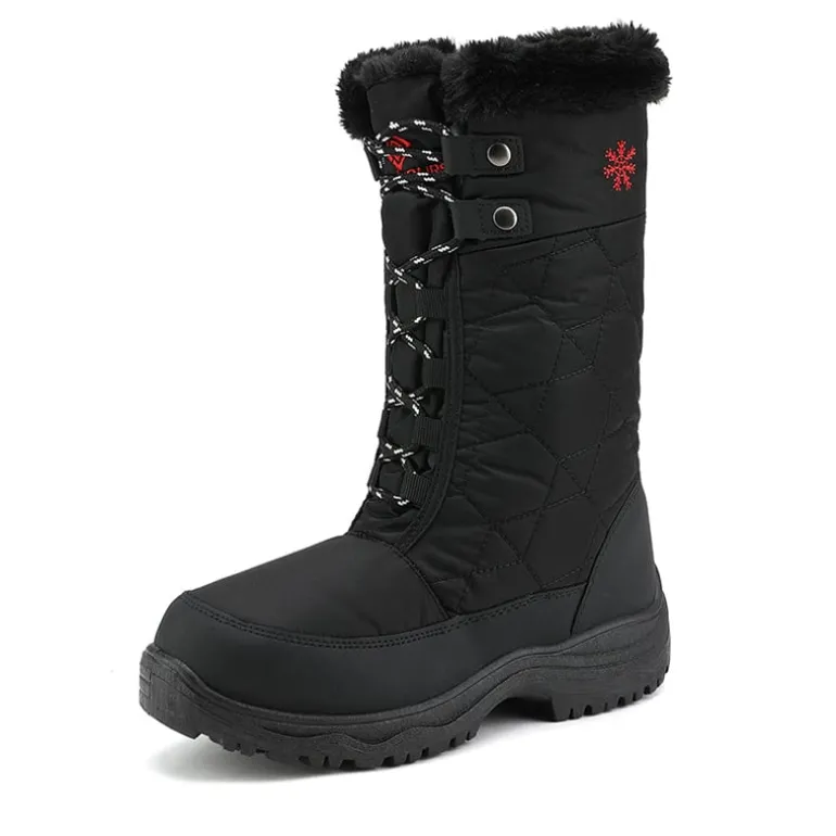 Fur Mid Calf Snow Boots