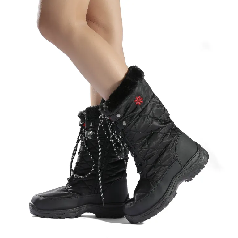 Fur Mid Calf Snow Boots
