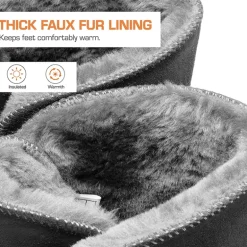 [FuzzyChic Bow] Suede Mid-calf Snow Boots