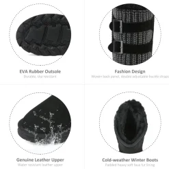 [FuzzyChic Buckle] Fur Lined Non Slip Winter Boots