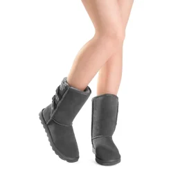 [FuzzyChic Buckle] Fur Lined Non Slip Winter Boots