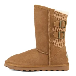 [FuzzyChic Buckle] Fur Lined Non Slip Winter Boots