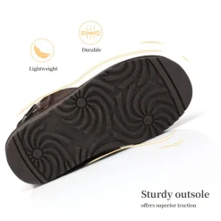 [FuzzyChic Kid's Buckle] Kids Fur Lined Suede Non Slip Winter Boots