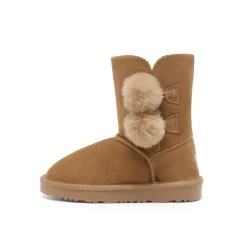 [FuzzyChic Kid's Lolly] Sheepskin Fur Kids Boots
