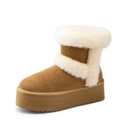 [FuzzyChic Plush Platform] Thick-soled Fluffy Snow Boots