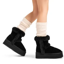 [FuzzyChic Plush Platform] Thick-soled Fluffy Snow Boots