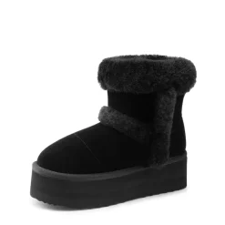 [FuzzyChic Plush Platform] Thick-soled Fluffy Snow Boots