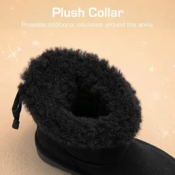 [FuzzyChic TeddyCozy] Kid's Suede Bow Snow Boots