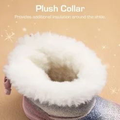 [FuzzyChic TeddyCozy] Kid's Suede Bow Snow Boots