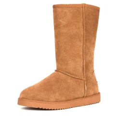 [FuzzyClassic High Boot] Suede Faux Fur Lightweight Winter Boots