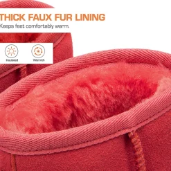 [FuzzyClassic Il Low Boot] Suede Slip-On Snow Ankle Boots