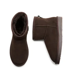 [FuzzyClassic Il Low Boot] Suede Slip-On Snow Ankle Boots