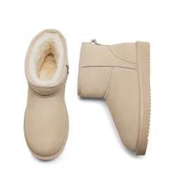 [FuzzyClassic Il Low Boot] Suede Slip-On Snow Ankle Boots