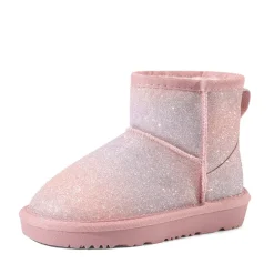 [FuzzyClassic Kid's Low Boot] Kids Faux Fur-Lined Snow Boots