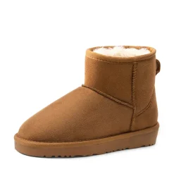 [FuzzyClassic Kid's Low Boot] Kids Faux Fur-Lined Snow Boots