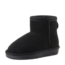 [FuzzyClassic Kid's Low Boot] Kids Faux Fur-Lined Snow Boots