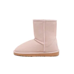 [FuzzyClassic Kid's Mid Boot] Boys & Girls Winter Fur Lined Suede Boots