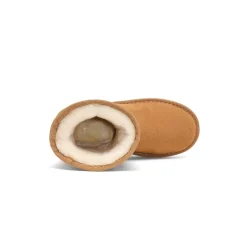 [FuzzyClassic Kid's Mid Boot] Boys & Girls Winter Fur Lined Suede Boots