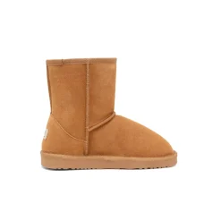 [FuzzyClassic Kid's Mid Boot] Boys & Girls Winter Fur Lined Suede Boots