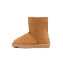 [FuzzyClassic Kid's Mid Boot] Boys & Girls Winter Fur Lined Suede Boots