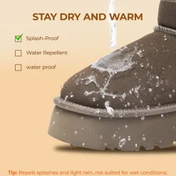 [Fuzzy Classic Maren] Women’s Suede Faux Fur Snow Boots