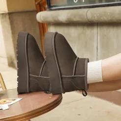 [Fuzzy Classic Maren] Women’s Suede Faux Fur Snow Boots