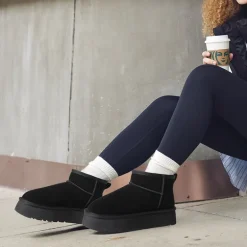 [Fuzzy Classic Maren] Women’s Suede Faux Fur Snow Boots