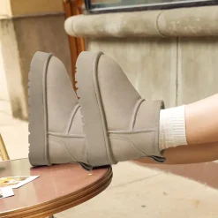 [Fuzzy Classic Maren] Women’s Suede Faux Fur Snow Boots