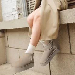[Fuzzy Classic Maren] Women’s Suede Faux Fur Snow Boots