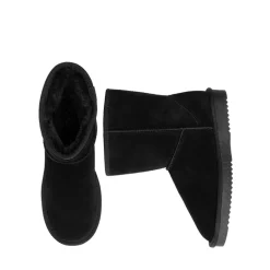 [FuzzyClassic Mid Boot] Suede Mid Calf Snow Boots