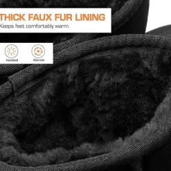 [FuzzyClassic Mid Boot] Suede Mid Calf Snow Boots