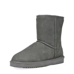 [FuzzyClassic Mid Boot] Suede Mid Calf Snow Boots