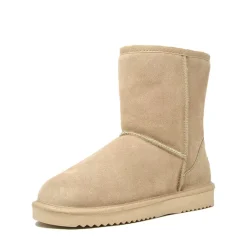 [FuzzyClassic Mid Boot] Suede Mid Calf Snow Boots