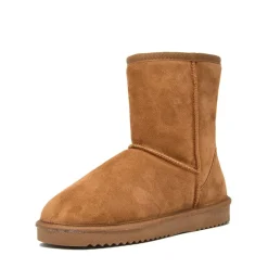 [FuzzyClassic Mid Boot] Suede Mid Calf Snow Boots