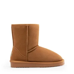 [FuzzyClassic Mid Boot] Suede Mid Calf Snow Boots
