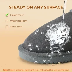 [FuzzyClassic Mini Boot] Splash-Proof Slip-On Suede Snow Boots