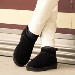 [FuzzyClassic Mini Boot] Splash-Proof Slip-On Suede Snow Boots