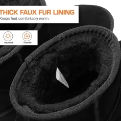 [FuzzyClassic Platform Low Boot] Genuine Suede Snow Boots