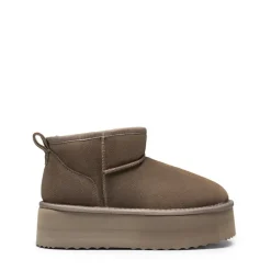 [FuzzyClassic Platform Mini Boot] Suede Platform Ankle Snow Boots