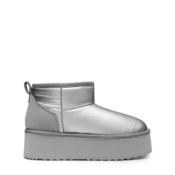 [FuzzyClassic Platform Mini Boot] Suede Platform Ankle Snow Boots