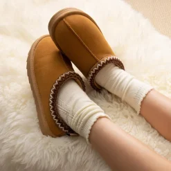 [FuzzyEasy Kid's Slip-on] Winter Suede Slippers